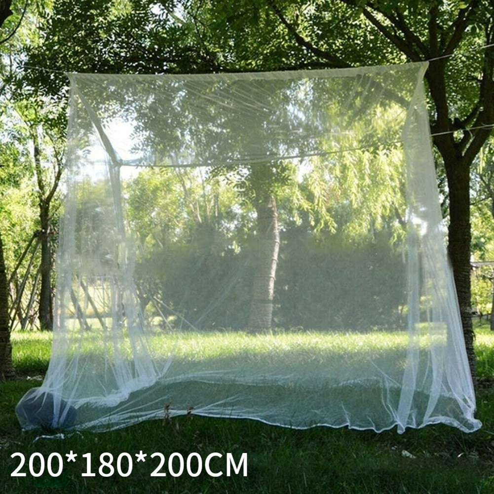 Mosquito Net for Single to King-Sized Beds – 2 Side Openings & 6 Hanging Loops – Decorative Rectangular Shape for Home & Travel – Bed Canopy Hanging Kit & Carrying Bag Included
