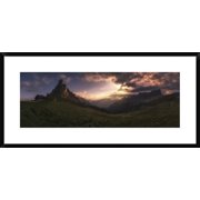 Global Gallery David Martin Castan 'Mountain Cottage' Framed Wall Art