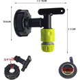 thumbnail image 2 of Adapter , Tank Adapter S60x6 Tap Valve 3/4'', Plastic Water Outlet Tap Replacement Valve Fitting Parts For Rainwater Collectors, 2 of 4