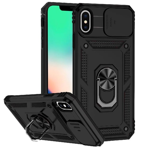Estuche GANGXUN para iPhone X/Xs, soporte giratorio 360°, estilo mecánico y magnético