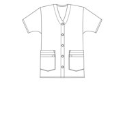Adar Universal Double Pocket Snap Front Top Available in 39 solid colors