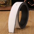 thumbnail image 4 of High-quality 3.7cm Trouser Jeans Belt Decor Replace Strap Durable Leather Belt Strap No Buckle Belt Waistband Genuine Leather YELLOW, 4 of 8