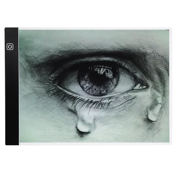 ODOMY A4 Lightbox with 3 Adjustable Brightness LED Light Board for Tracing Drawing Ultra-Thin Only 4mm Artists Tattoo 5D Diamond Photograph DesignedPower by USB Cable