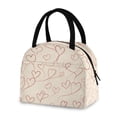 thumbnail image 6 of 7L Volume Handheld Insulated Reusable Meal Tote Lunch Bags Hearts on Lines, 6 of 6