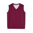 thumbnail image 6 of Fonma Men's Sweater Vest Classic V-Neck Knitted Pullover Sweaters Tops Sleeveless Relaxed Fit Knitwear Vests Wine M, 6 of 6