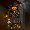 thumbnail image 2 of OIUR Halloween Gothic Wind Chime Spooky Bell Chime with Carved Pumpkin Lantern Ghost Grim Reaper Black Cat for Porch Lawn Window Decor, 2 of 7