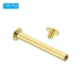 thumbnail image 3 of 50 Sets Chicago Screws, M5x45mm Brass Plated Chicago Screw Phillips Binding Post Screw Rivets for Leather, Golden, 3 of 6