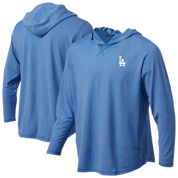 Men's Royal Los Angeles Dodgers Butter Stripe Tri-Blend Long Sleeve Hoodie T-Shirt