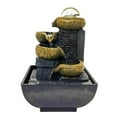 thumbnail image 3 of 3-Tier Desktop Water Fountain Decor W/LED US 110 V , Simple BUT Elegant C, 3 of 9