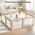 thumbnail image 3 of 71"x59"x27" Foldable Baby Playpen with Mat, Play Yard Fence for Babies Boys Girls Toddlers, Large Playard W/ 300D Fabric for Infant and Kids,Khaki, 3 of 8