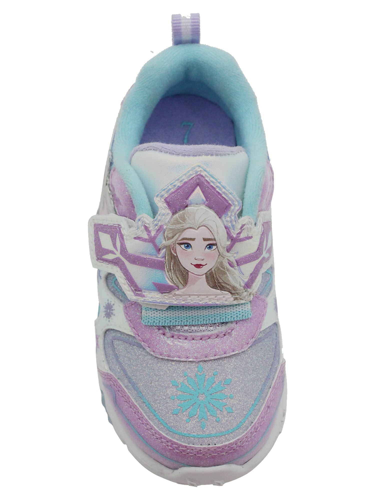 Disney Frozen Toddler Girl Anna & Elsa Shimmer Light-Up Athletic Sneaker, Sizes 7-12