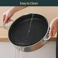 thumbnail image 6 of 5 Quart Tri-Ply Hybrid Nonstick Stainless Steel Saute Pan With Lid, 12-Inch Deep Frying Pan, Rondeau Pot Compatible With All Cooktops Up to 600, 6 of 7