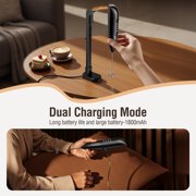 Skdwakiz Milk Frother Handheld Rechargeable, 3 Heads 3 Speeds Portable Frother Wand with LED Digital Display & Magnetic Stand, Stainless Steel Electric Whisk Foam Maker for Coffee, Lattes, Cappuccino