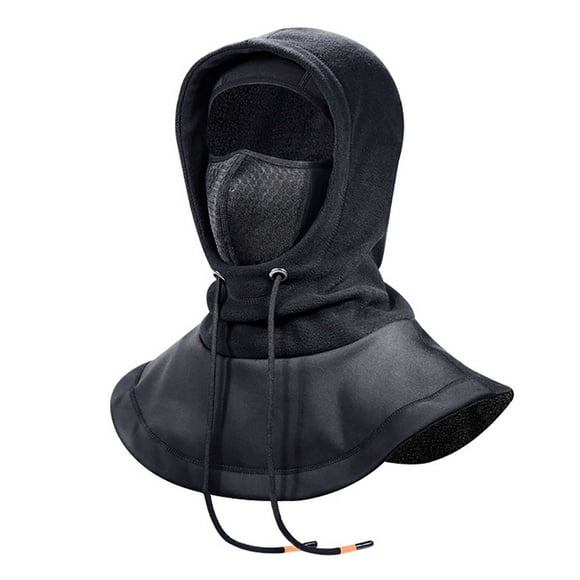 HVOBTTY Mens Womens Casual Fleece Warm Hat, Men's Outdoor Warm Sports Skiing Head Cover Neck Protection Cold Weather Windproof Thermal Shiesty Black