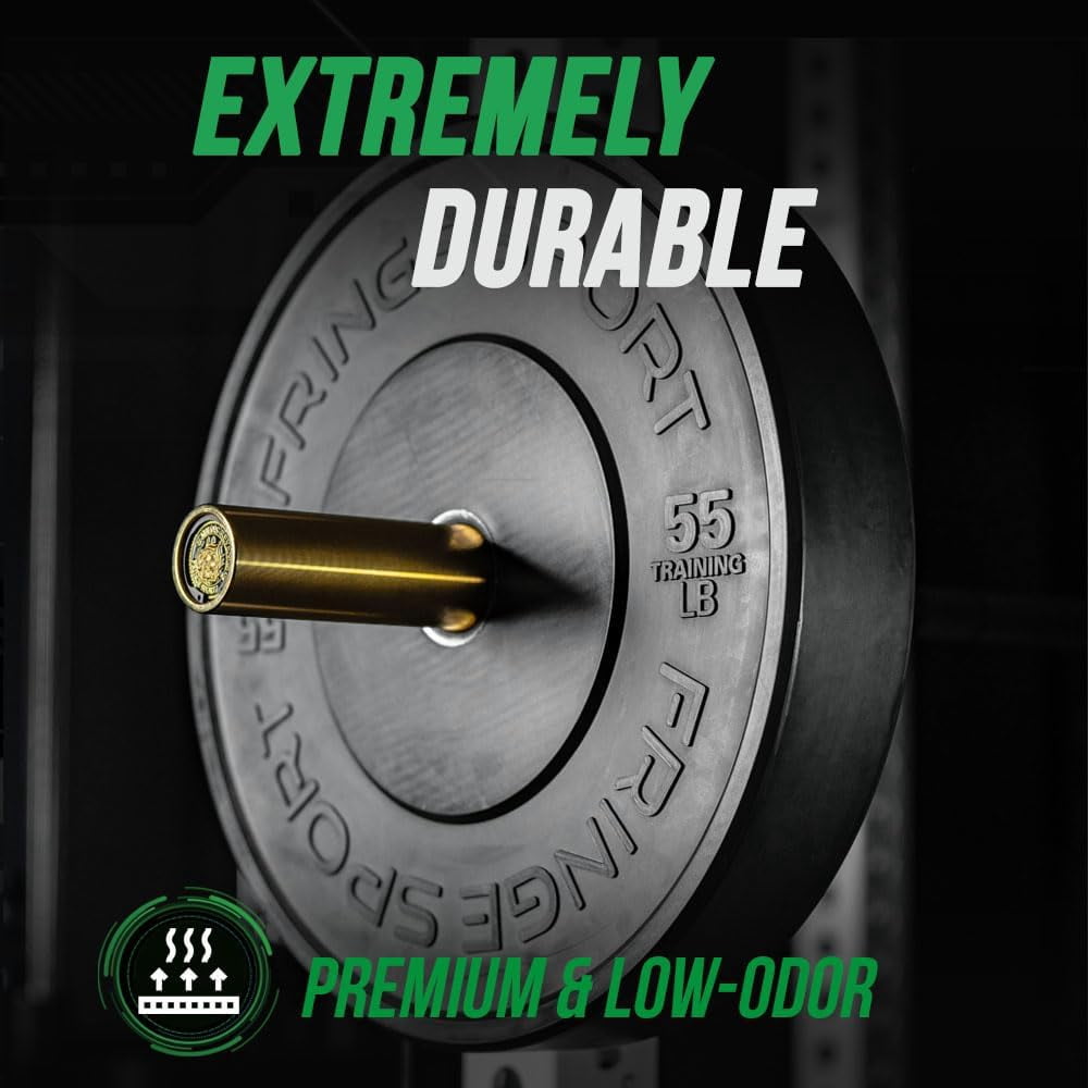Olympic Bumper Plates Set with Steel Insert, Durable Rubber Weight Plates for Strength Training and Powerlifting