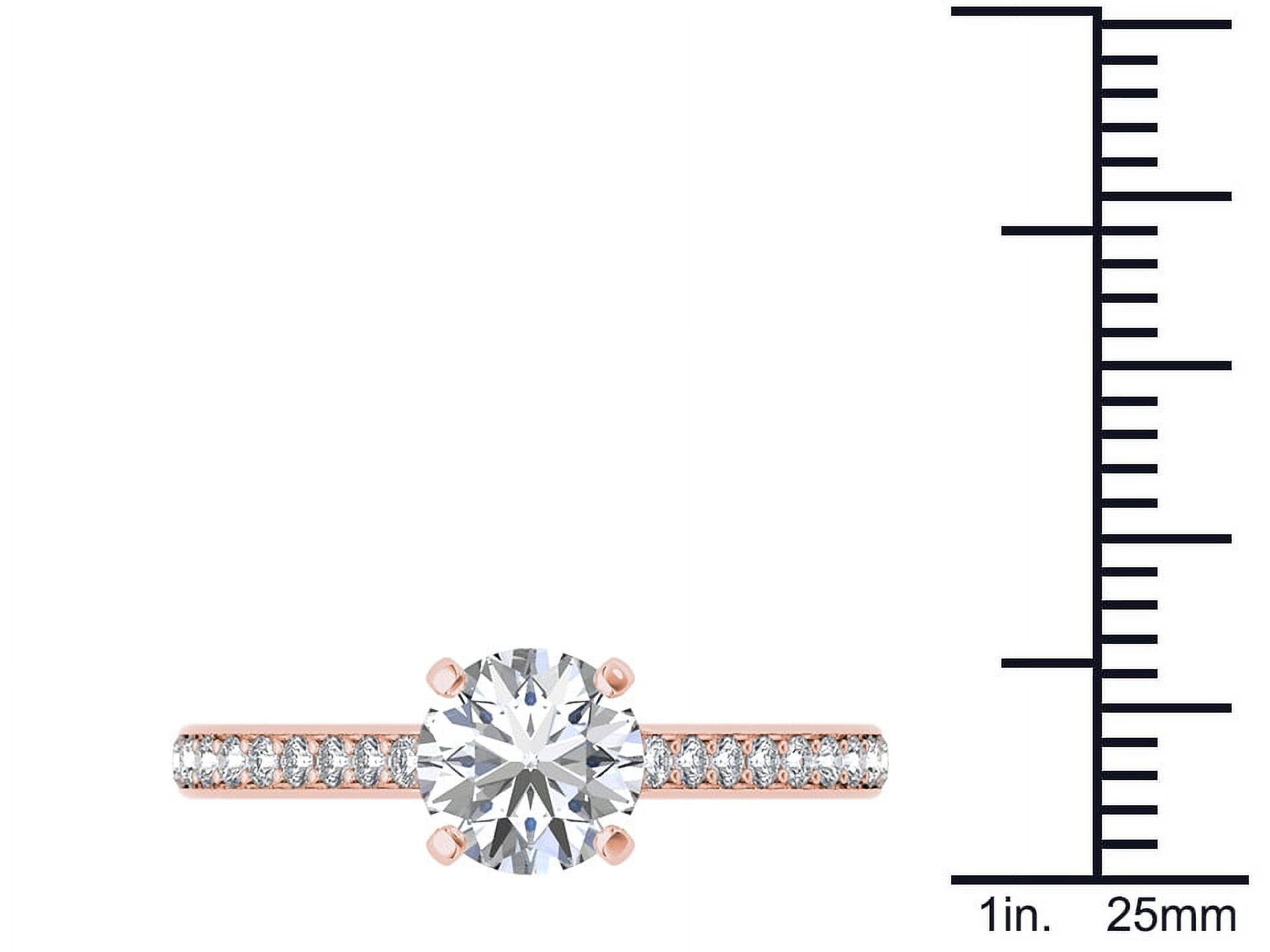 1 Carat T.W. Diamond Classic 14kt Rose Gold Engagement Ring