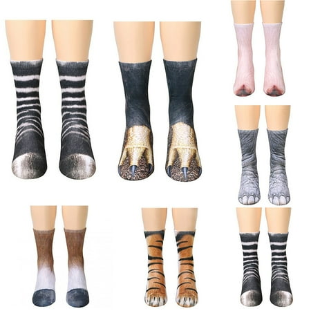 

Poseidon Unisex 3D Print Simulation Animal Paw Hoof Adult Children Elastic Cotton Socks
