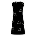thumbnail image 5 of Ayolanni Graphic Plus Size Holiday Dresses for Curvy Women Black Knee-Length V-Neck Sleeveless Dresses Junior Dresses L, 5 of 5