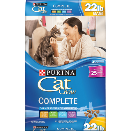 Purina Cat Chow Dry Cat Food, Complete - 22 lb. (Best Dry Cat Food For Picky Cats)