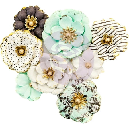 - Flirty Fleur Mulberry Paper Flowers 8/Pkg-Goldkiss