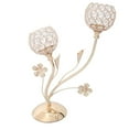 thumbnail image 4 of Candelabro Zulema Sostenedor de Vela de Cristal Oro, 4 of 8
