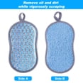 thumbnail image 3 of Kitchen sponge scrubber, reusable, multi-purpose scrubbing pad, sponge for cleaning dishes - blue, 3 of 7