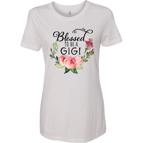 Inktastic Blessed to Be a Gigi with Pink Flowers Women's T-Shirt