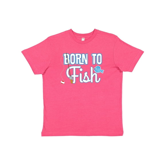 Inktastic Born to Fish Go Fishing Youth T-Shirt