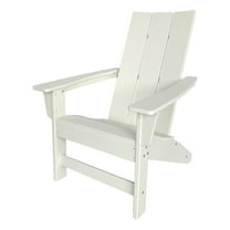 Pemberly Row Modern Resin All-Weather Patio Porch Adirondack Chair in White