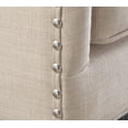 thumbnail image 2 of Benzara Nail head Trim Wingback Design Love Seat Bench With Fabric Upholstery, Beige, 2 of 2