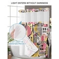 thumbnail image 6 of No Hook Shower Curtain with Snap-in Liner, Abstract Art Waterproof Fabric Bathroom Curtains, Pink Yellow Collage Art Torn Paper Pieces Bath Curtains & Mesh Top Window Stall 48"x72", 6 of 9