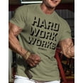 thumbnail image 2 of Gymish Hard Work Works Workout T-Shirt for Men – Funny Gym Shirt, Lifting Tee, Athletic Gym Wear, 2 of 6