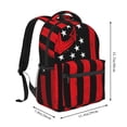 thumbnail image 2 of Wukai Nautical American Flag Laptop Backpack Casual Travel Backpack Large School Bag for College, Business,Travel-One Size, 2 of 5