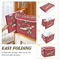thumbnail image 3 of Iauyy Large Storage Box with Lid - Foldable Home Storage Bins for Clothes Toy Holiday Decor, Floral Pattern (42*32*30cm), 3 of 6