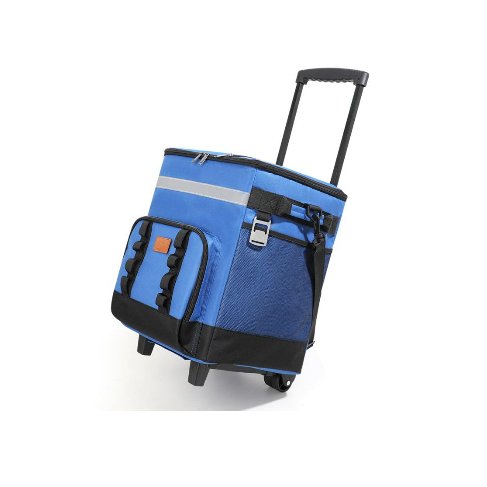 Generic Telescopic Handle Ice Bag For Outdoor Picnic Large Capacity Rolling Cooler With Wheels Portable Insulated Box For Car Use