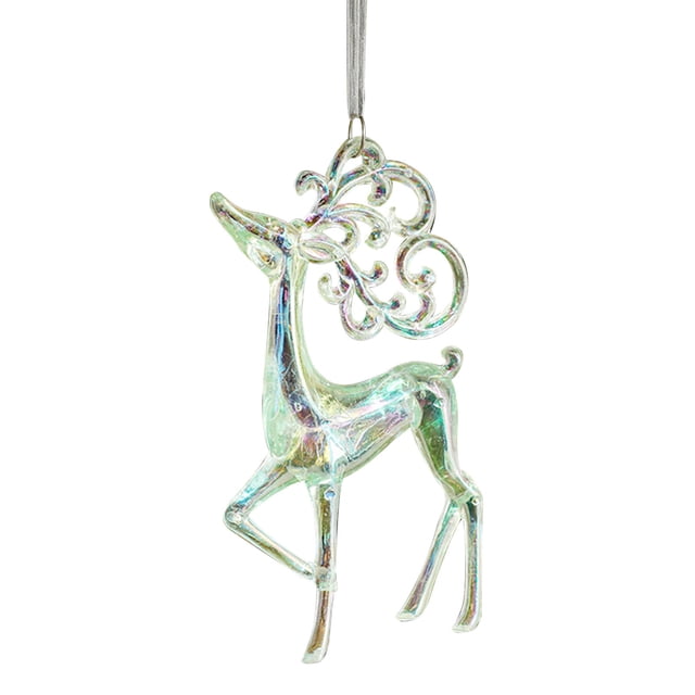 Xihbxyly Adornos Navideños de Copo de Nieve Acrílico, Colgante de Cristal Transparente, Decoración Navideña de Invierno, Elegante Decoración para Árbol, para Fiestas o Bodas, Incluye 1 Colgante, Eleg