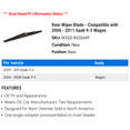thumbnail image 2 of Rear Wiper Blade - Compatible with 2006 - 2011 Saab 9-3 Wagon 2007 2008 2009 2010, 2 of 2
