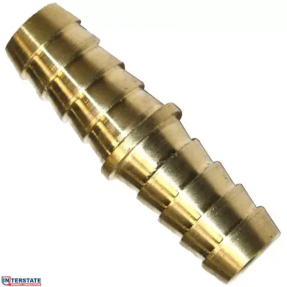 1/2" Brass Hose Barb Splicer Mender Union, Air Gas Fuel Water, Fbs88 Interstate