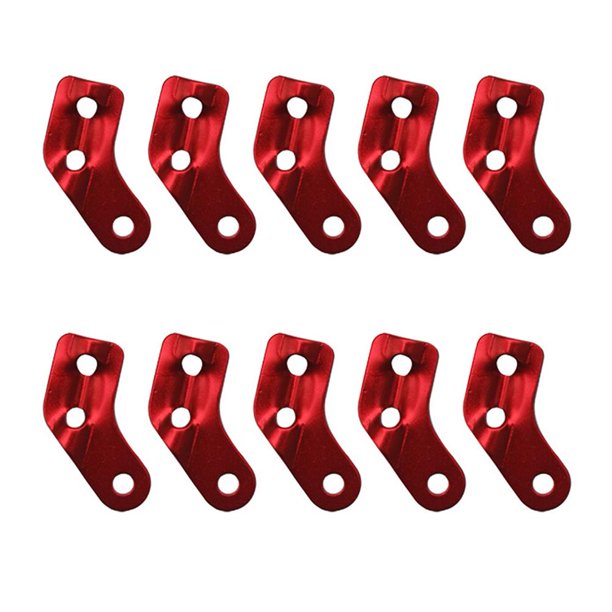 cámping Tienda de cuerdas Hebilla de cable para exteriores Equipo de toldo con cierre de 3 orificios Rojo 10 piezas Barbie Nuevos Originales