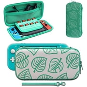 Carrying Case Compatible with Nintendo Switch, [for Animal New Horizons Edition] New Leaf Crossing Design, Portable Travel Carry Case Bag for Nintendo Switch