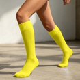 thumbnail image 2 of Daznico Women Ribbed Knee High Athletic Socks Breathable Stretch Arch Support Comfortable for Sports Game Daily Training Casual Outdoor Activities, 2 of 5