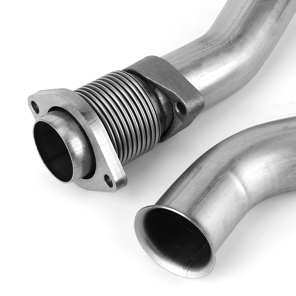 Turbo Exhaust Up Pipes Stainless Steel Turbo Exhaust Up Pipes Set F81Z‑6K854‑EA Fit for Ford F‑350 Super Duty 7.3L‑V8 99.5‑03 