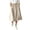 Beige, variant on Women's Cotton Linen Midi Skirts Elastic Waist Front Button Solid Color A-Line Skirts Loose Causal Going Out Skirts with Pockets, 2XL