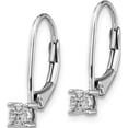 thumbnail image 2 of 14K White Gold Diamond Cluster Leverback Earrings (15 X 11) Made In India em5489-005-wa, 2 of 5