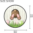 thumbnail image 2 of Brown Bunny Bottom and Easter Eggs Round Area Rug 3Ft Small Round Area Rug Soft Bedroom Entryway Foyer Throw Mat Washable Non-Shedding Non-Slip Sofa Nursery Carpet, 2 of 5