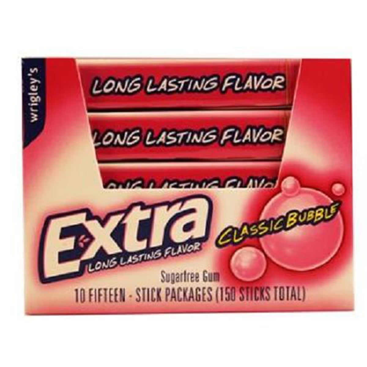 Extra Classic Bubble Sugarfree Gum (Pack Of 10) - Walmart.com - Walmart.com