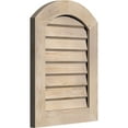 thumbnail image 3 of 14"W x 20"H Arch Top Gable Vent (19"W x 25"H Frame Size): Unfinished, Non-Functional, Smooth Pine Gable Vent w/ Decorative Face Frame, 3 of 13