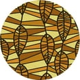 thumbnail image 1 of Ahgly Company Machine Washable Indoor Round Transitional Yellow Area Rugs, 8' Round, 1 of 7