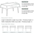 thumbnail image 3 of Table Cloth Solid Color Cotton Line Tablecloth Square Table Cloths Wrinkle Free Table Cover Burlap Waterproof Tablecloths for Kitchen Dinning Table Party Decoration(Blue,110*170cm), 3 of 7