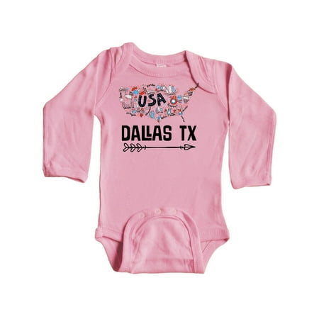 

Inktastic Dallas Texas USA Gift Baby Boy or Baby Girl Long Sleeve Bodysuit